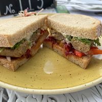 Vegan breakfast ‘butty’   at Visto Lounge in Torquay