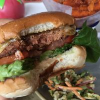 The vegan burger at Visto Lounge in Torquay