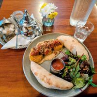 Falafel Plate and Moroccan tea at High Cafe in Galway