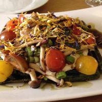 spinach waffle starter at Rizoma in Barcelona