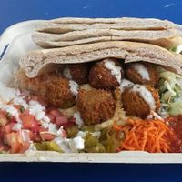 So much food, so good. at The Flying Falafel in San Francisco