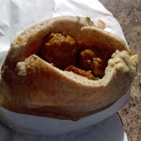 sesame falafel at The Flying Falafel in San Francisco