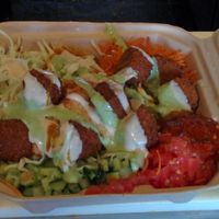 Delicious, filling falafel platter. at The Flying Falafel in San Francisco