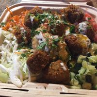 plate of felafel at The Flying Falafel in San Francisco