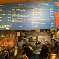 Menu at The Flying Falafel in San Francisco