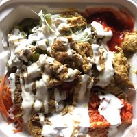 Chick’n shwarma plate at The Flying Falafel in San Francisco