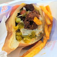 Full pita pocket. at The Flying Falafel in San Francisco