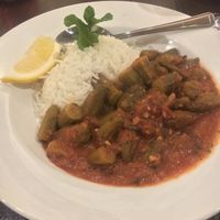 BAMIA B'ZEIT - Okra cooked with coriander, garlic, tomatoes, onions & olive oil at Jeitta in Woking