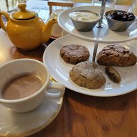 Pastries came with a jam and can't remember the other one but both delicious! at Little ChoC Apothecary in Brooklyn