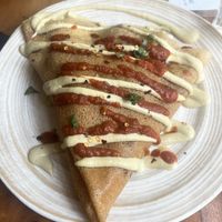 pizza crepe  at Little ChoC Apothecary in Brooklyn