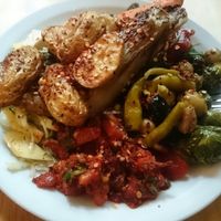 good food goes in big quantities..  at El Turco in Brussels