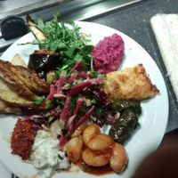 A plate made from the cold buffet. at El Turco in Brussels