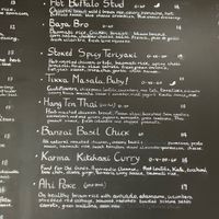 Bowl menu  at Local Greens in Solana Beach