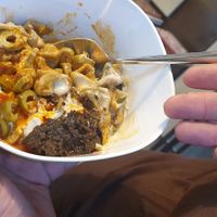 Manti woth toppings at Lezizel Manti in Munich