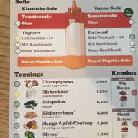 Menu at Lezizel Manti in Munich