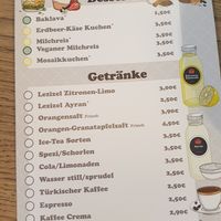 Menu at Lezizel Manti in Munich