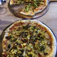 Rústica and Primavera  at Oliva Pizzeria in Santiago