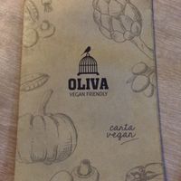 carta vegana at Oliva Pizzeria in Santiago