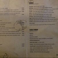 Vegan Menú at Oliva Pizzeria in Santiago