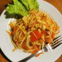 Green mango salad at Green Garden & May Kaidee Cooking School in Bangkok