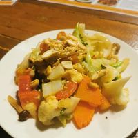 Stir-fry with vegetables and cashews at Green Garden & May Kaidee Cooking School in Bangkok