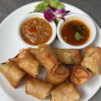 Spring rolls   at Green Garden & May Kaidee Cooking School in Bangkok
