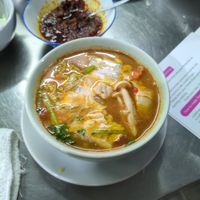 Tom yam soup at Green Garden & May Kaidee Cooking School in Bangkok