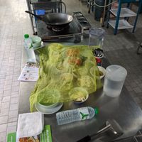 Cooking station at Green Garden & May Kaidee Cooking School in Bangkok