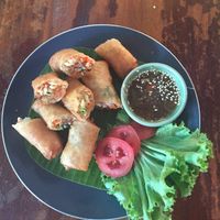 Yami springs rolls at Green Garden & May Kaidee Cooking School in Bangkok