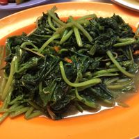 Sweet potato leaves  at Hwa Jin Vegetarian 華津素食 in West Singapore