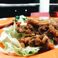 Sweet & sour ‘fish’ (mushrooms) at Jin Yi Vegetarian 錦憶素食 in West Singapore