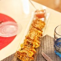 Gyozas de verduras con salsa sweet chili at La Cocina de Manuel in Oviedo