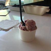 Raspberry Vanilla Swirl (taste like bacon)  at Cashew Cow in Tucson