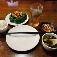 Lunch combo  at Lucky Vegetarian in Brooklyn