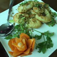 Sandstorm prawns  at Lucky Vegetarian in Brooklyn