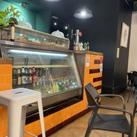 Cafe counter  at Cafe-Obrador Okapi in Bilbao