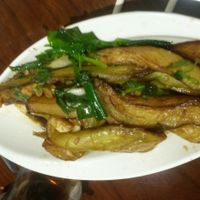 Aubergine in garlic sauce at Chop Chop in Edinburgh