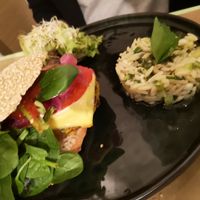 Burger, attention this one is vegetarian at AMI in Brussels