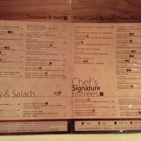 Menu with designated Vegan items... at Rio Hotel and Casino - Royal India Bistro in Las Vegas