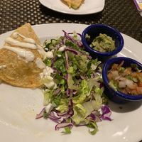 Cheesy corn quesadillas 🤤 at Violette's Vegan Organic Cafe and Juice Bar in Las Vegas