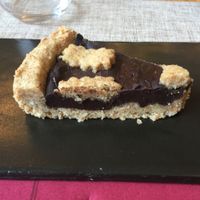 crostata al cioccolato vegan at L'Asparago in Como