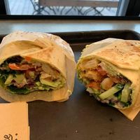 Vegan schnitzel wrap! at Swing Kitchen - Schottenfeldgasse in Vienna