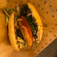 Schnitzel burger at Swing Kitchen - Schottenfeldgasse in Vienna