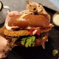 Look at this Bavarian 🍔 at Swing Kitchen - Schottenfeldgasse in Vienna