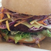 The cheeseburger at Swing Kitchen - Schottenfeldgasse in Vienna