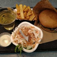 Burger  meal at Swing Kitchen,  Vienna  at Swing Kitchen - Schottenfeldgasse in Vienna