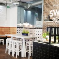 First customer... at Swing Kitchen - Schottenfeldgasse in Vienna