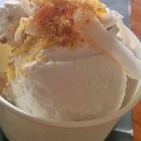 Super yummy coconut ice cream at Tukies Coconut Shop  in Ubud