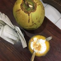Coco mango ice cream float at Tukies Coconut Shop  in Ubud