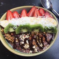Snickers Acai Bowl at Evolve Organics in Teneriffe